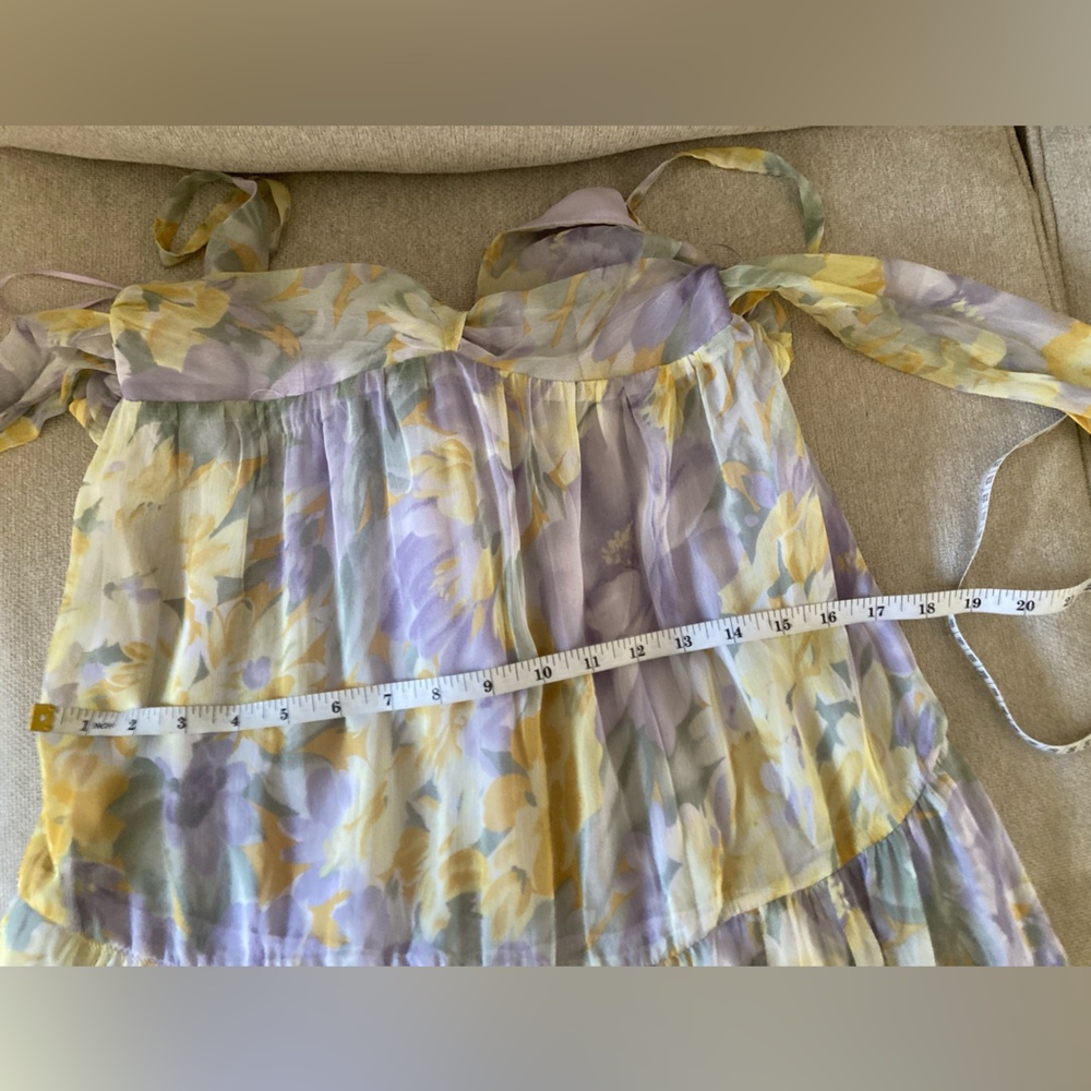 Astr Floral Tiered Maxi Dress in Lavender & Yellow - Picture 7 of 10